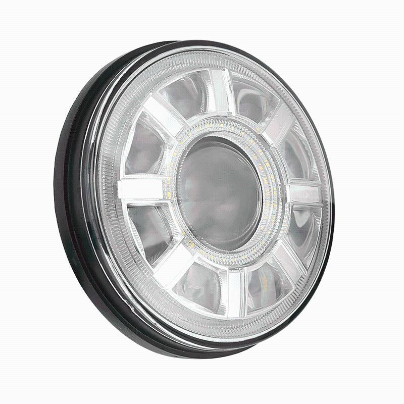 Daymaker LED Headlights With Dual Halo For Motorcycle