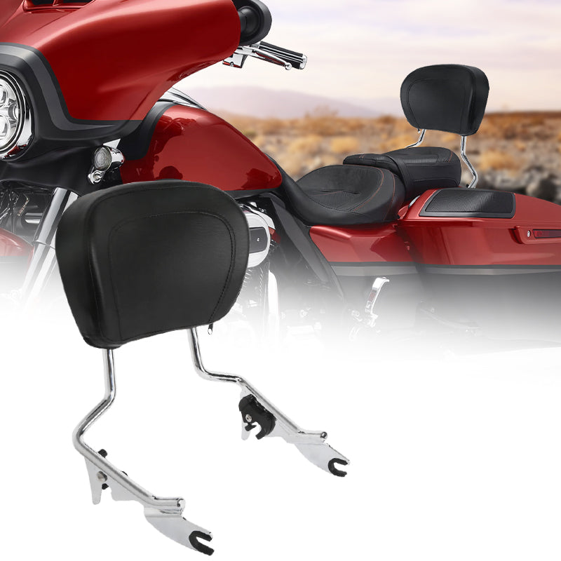 Detachable Motorcycle Backrest Sissy Bar Pad W/Pad For Harley Davidson Touring 09-Later