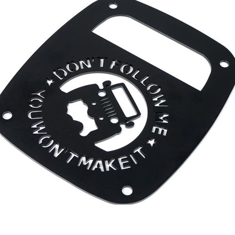 Dont Follow Me Black Rear Taillight Cover