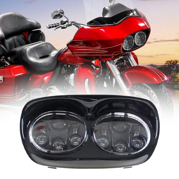 90W Dual LED Headlights For Road Glide 2004-2013