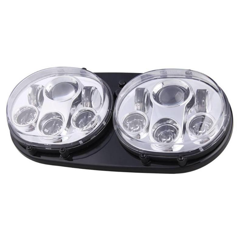 90W Dual LED Headlights For Road Glide 2004-2013