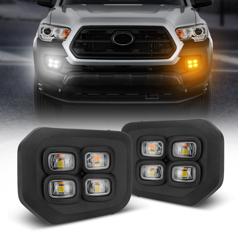 4 Eyes Style LED Fog light Lamp with Amber & White DRL 