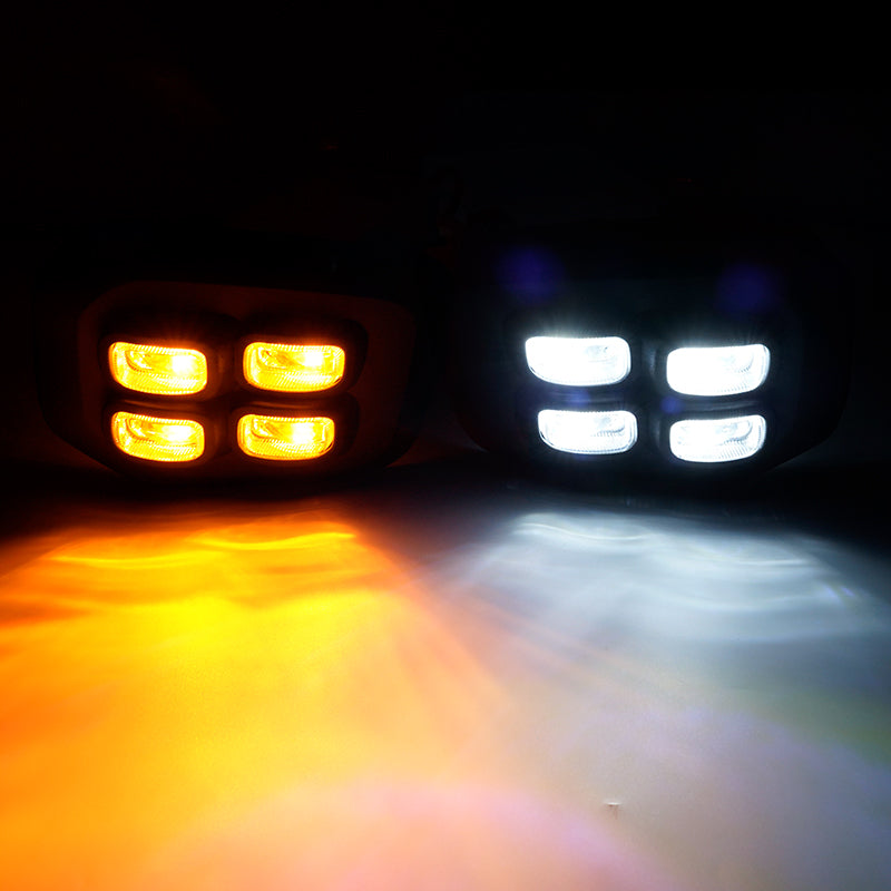 4 Eyes Style LED Fog light Lamp with Amber & White DRL 