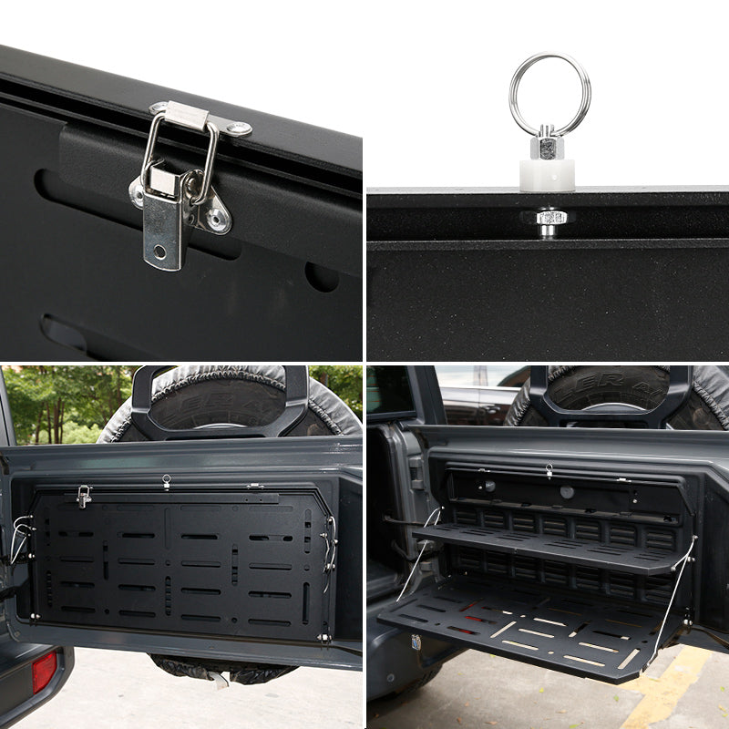 Foldable Double-Layer Tailgate Table Compatible with 2018-Later Jeep Wangler JL