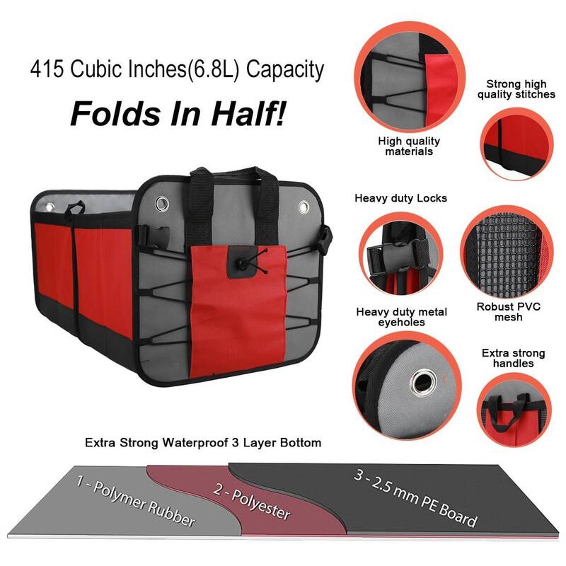 Foldable Grocery Storage Container For Car Truck SUV