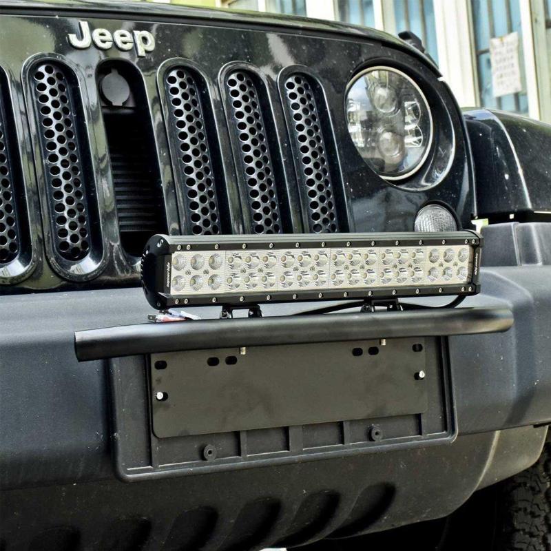 Front Bumper License Plate Mounting Bracket Black 