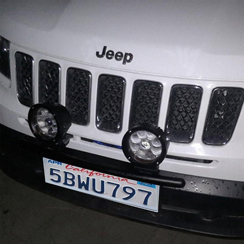 Front Bumper License Plate Mounting Bracket Black 