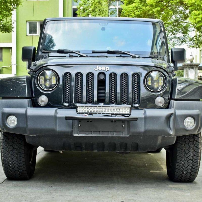 Front Bumper License Plate Mounting Bracket Black 