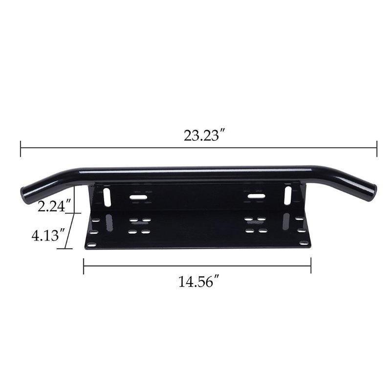 Front Bumper License Plate Mounting Bracket Black 