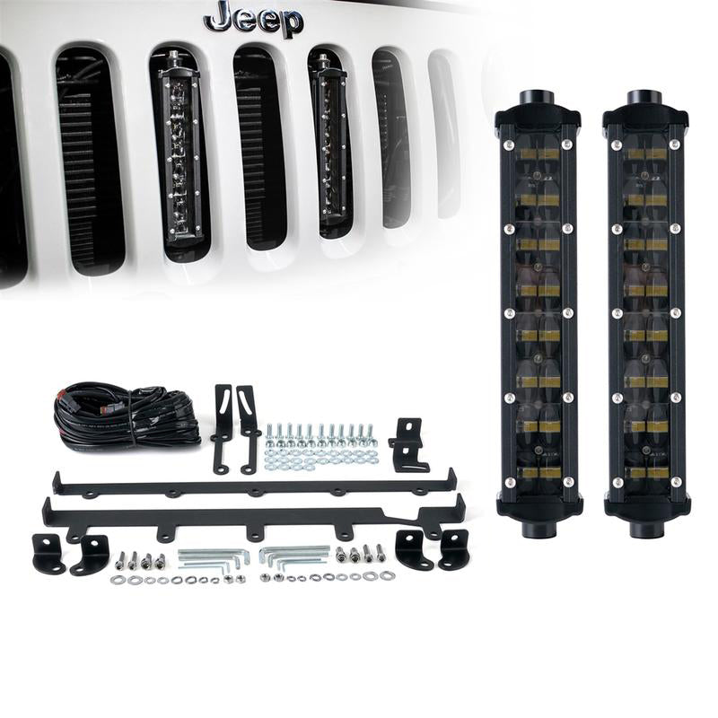 USA ONLY 4PC 8" Double Row Philips LED Grille Light Kit