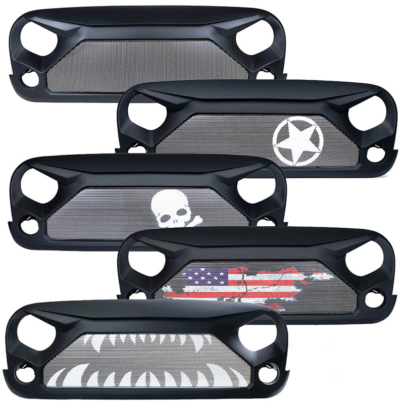 USA ONLY Replacement Grill with Steel Mesh for 2007-2018 Jeep Wrangler JK