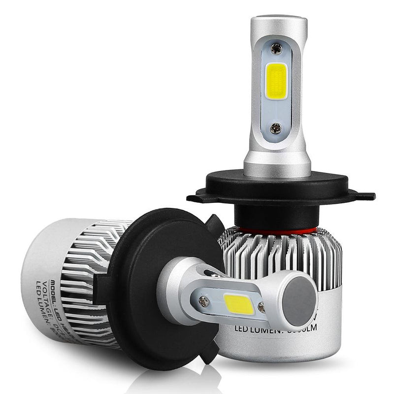 COB LED Headlight Bulb & T10 194 45SMD 4014 LED Back Light Bulbs Combo