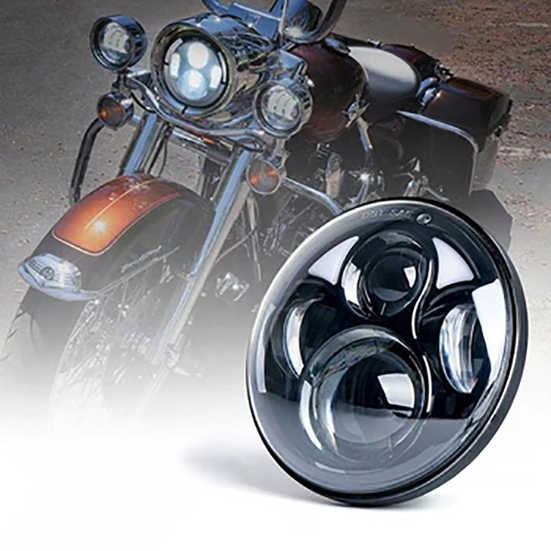 5.75 5-3/4 Halo RGB LED Headlight High Low Beam for Harley