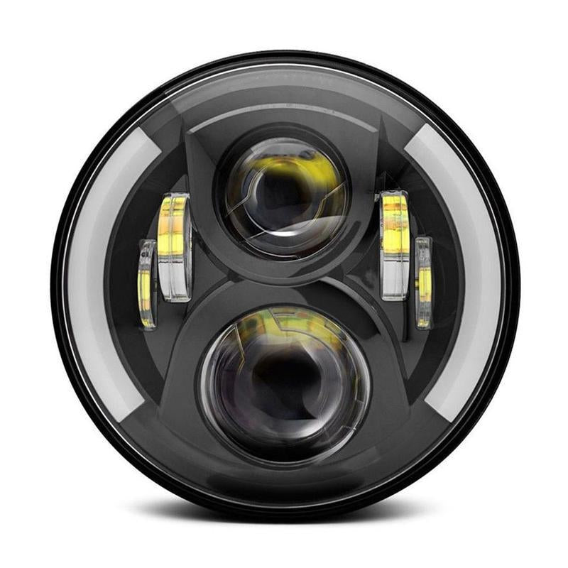 Harley 7 Inch Angel Eyes LED Headlight with Bracket