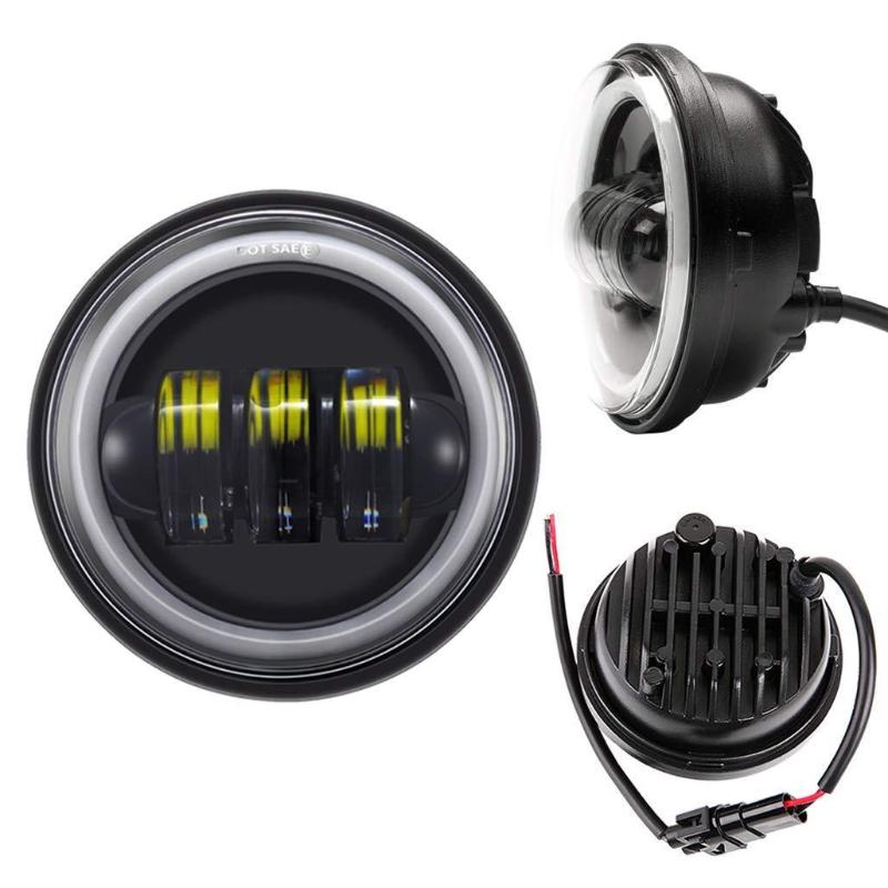 Harley 7 Inch Halo LED Headlight & Passing Lights & Bracket 
