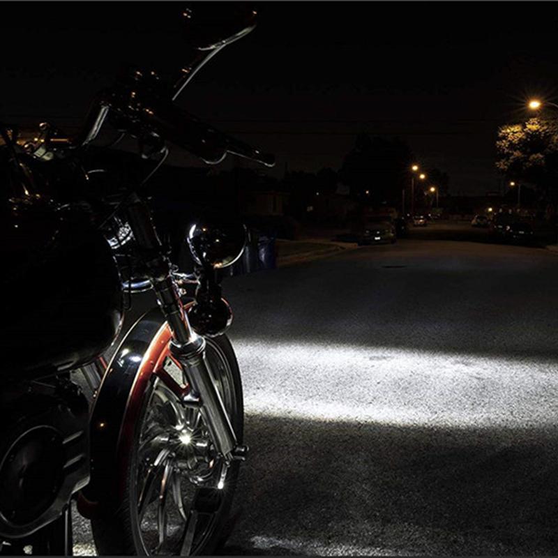Harley LED Halo Fog Lights + Cover Brackets
