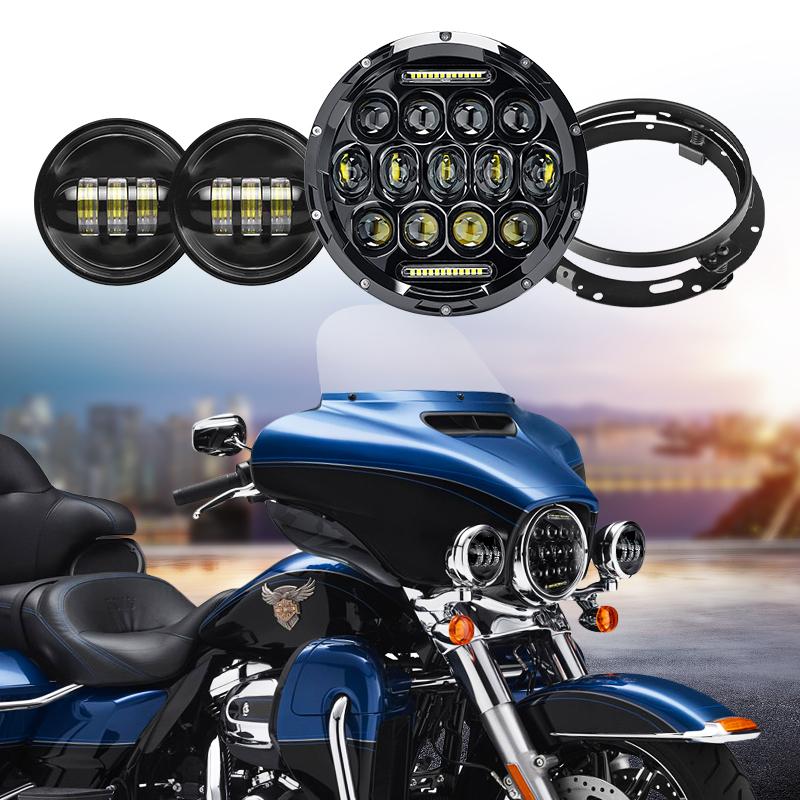 Harley 7 Inch LED Headlight Passing Lights Bracket