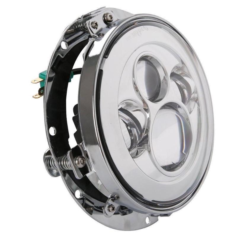 Harley LED Headlight with Mounting Bracket Ring 