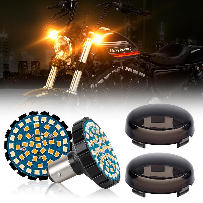 4 Pcs 1157 Dual Contact LED Turn Signals For Harley Davidson