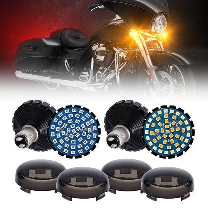 Dreamizer 1157 LED Turn Signal Lights For Harley Davidson Softail (1998-2023) - Amber/White, Pair