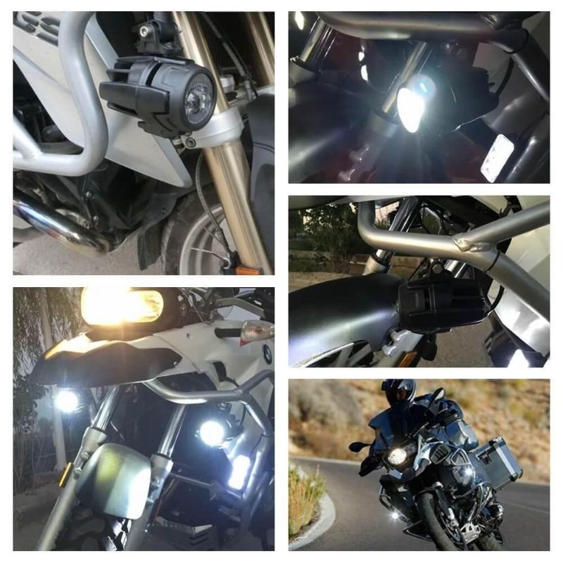 Harley LED Auxiliary Fog Lights With Protector Guard Covers