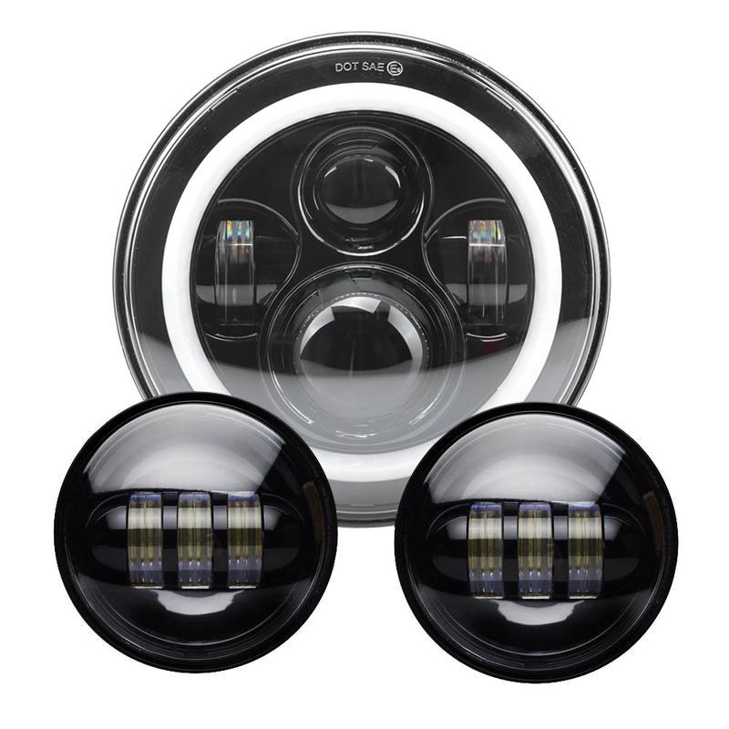 Harley LED Halo Headlight &Turn Signal + Passing Lights