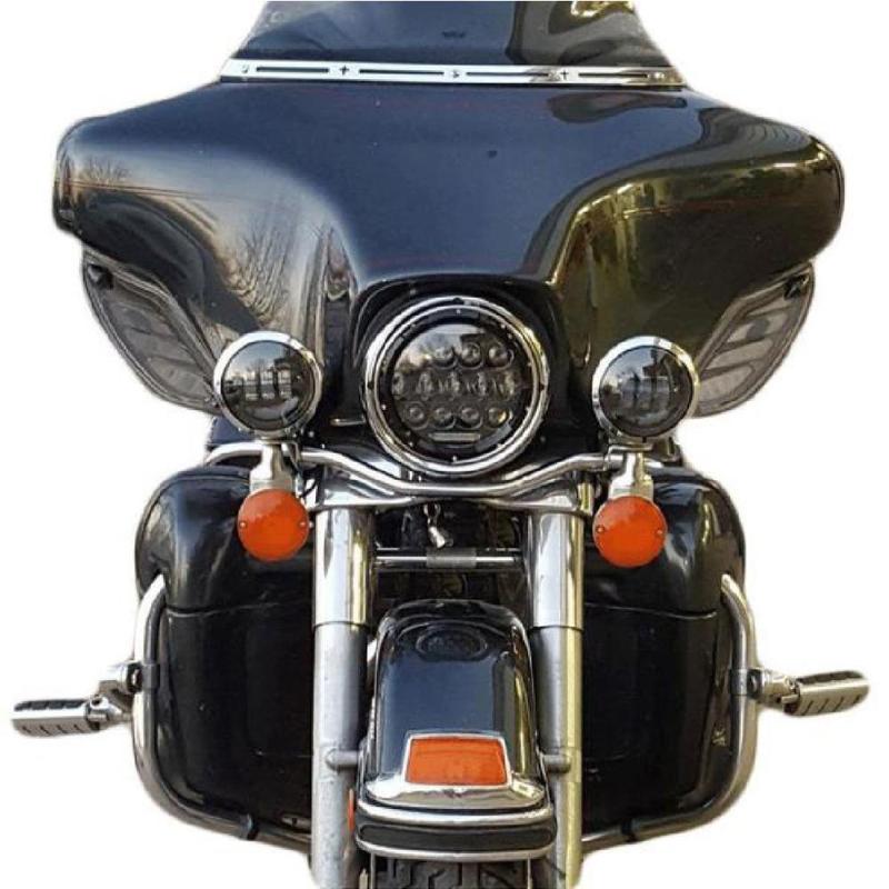 Harley LED Headlight Assembly + 4.5 Inch LED Passing Lights