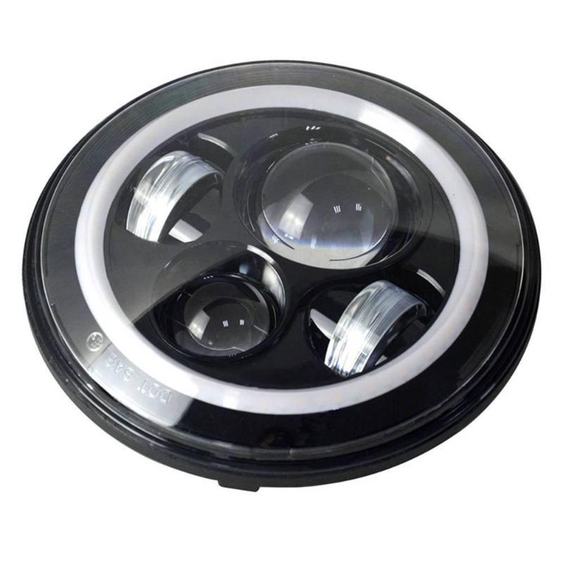 Harley LED Headlight With White Halo and Turn Signal