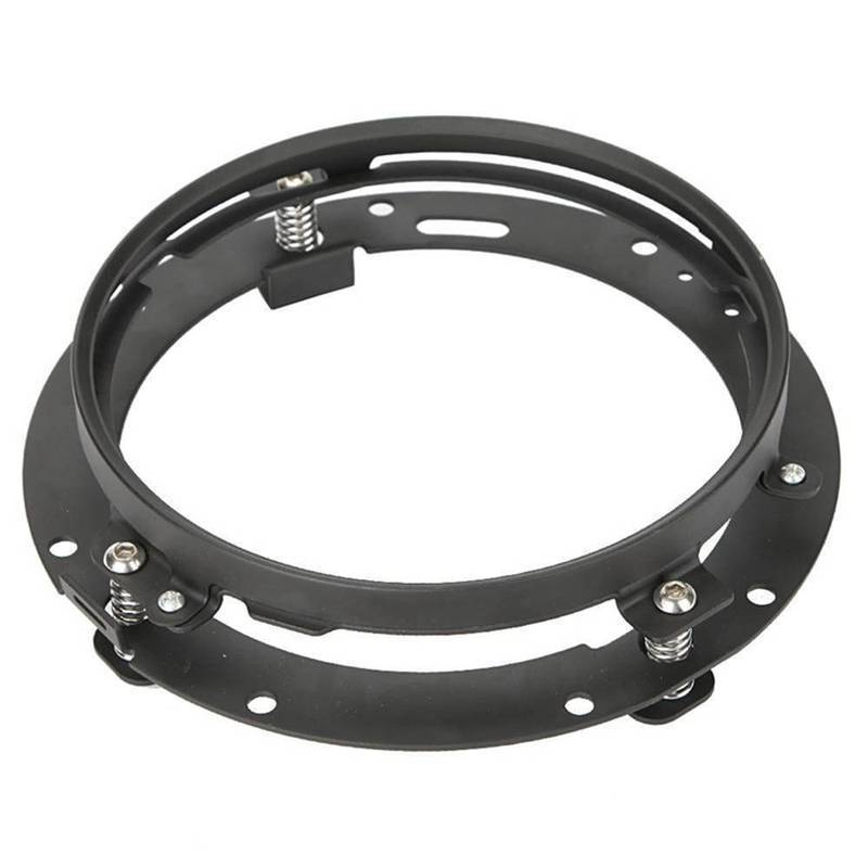 Harley LED Halo Headlight + Mounting Bracket 