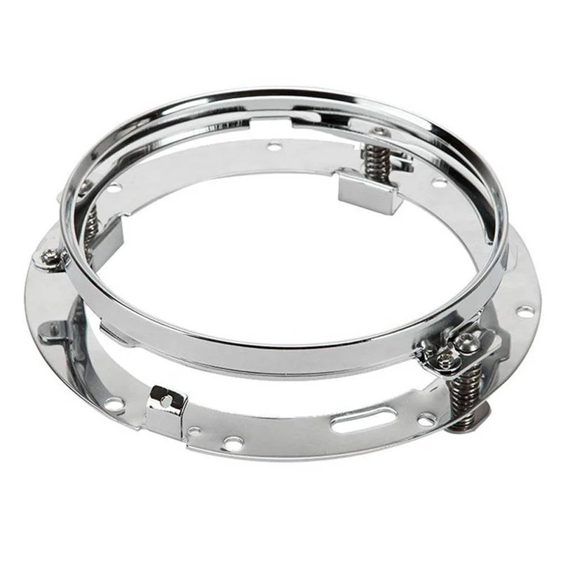 Harley LED Halo Headlight + Mounting Bracket 