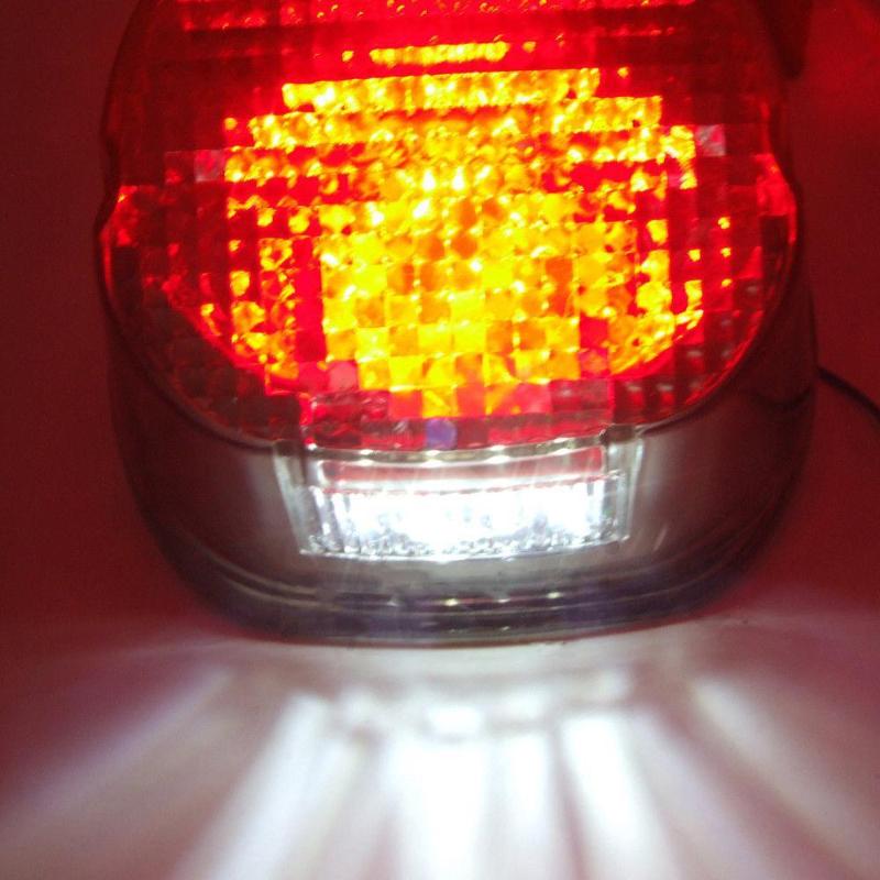 Harley Smoke Lens LED Tail Light With License Plate Lamp