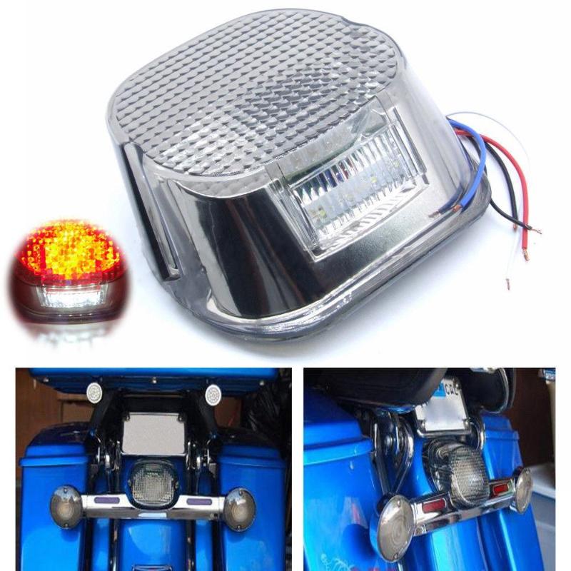 Harley Smoke Lens LED Tail Light With License Plate Lamp