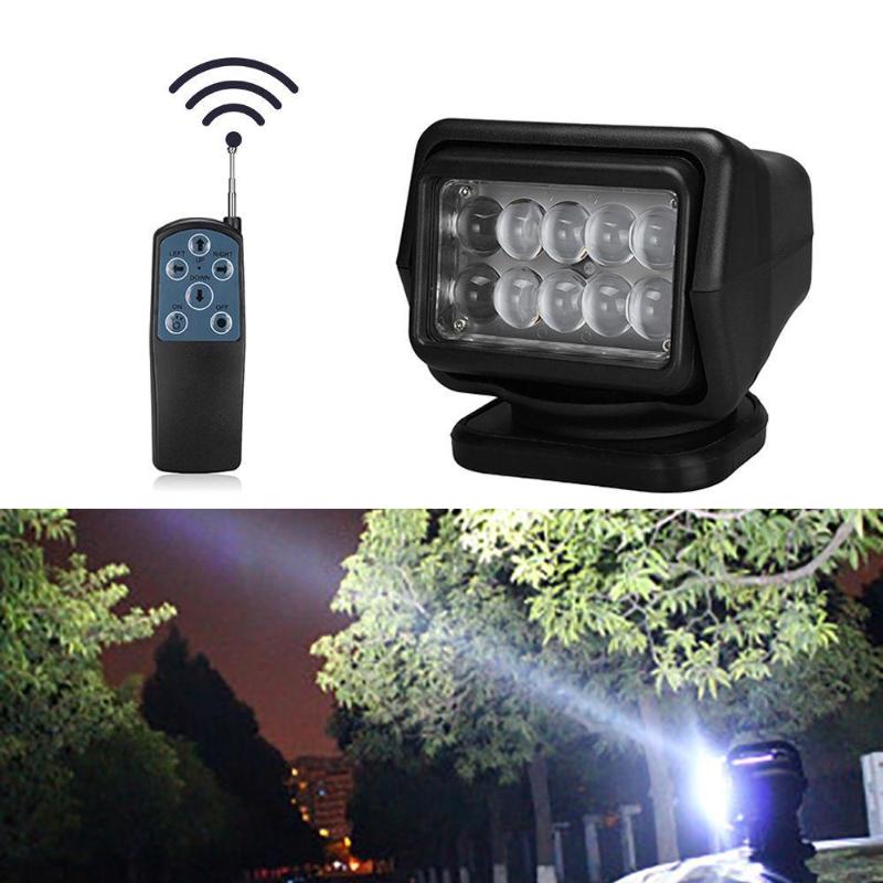 High Lumen 50W Waterproof Remote LED Searchlights For Car 
