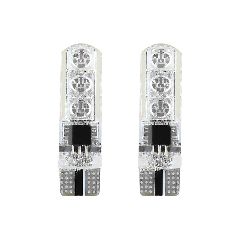 T10 6SMD 5050 RGB LED Car Interior Light Bulbs w/Remote Control