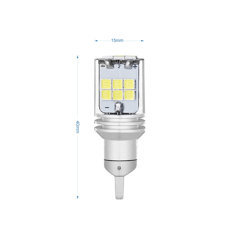 T15 912 921 W16W 15SMD 3030 Canbus Error Free LED Reverse Back Light Bulbs White