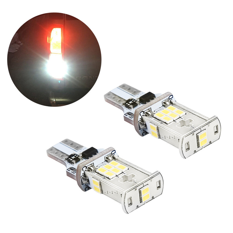 T15 18SMD Canbus Error Free LED Backup Reverse Lights Bulbs White
