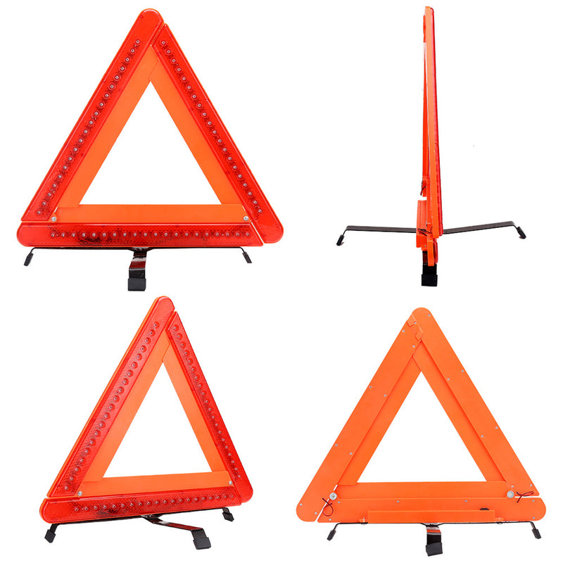 Triple Warning Triangle Roadside Emergency Light Foldable Emergency Triangles
