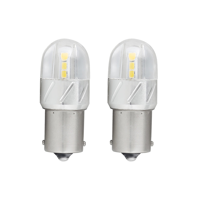 3030 6SMD 18W Car LED Turn Signal Light BA15S 1156 White Bulbs - LED Factory Mart