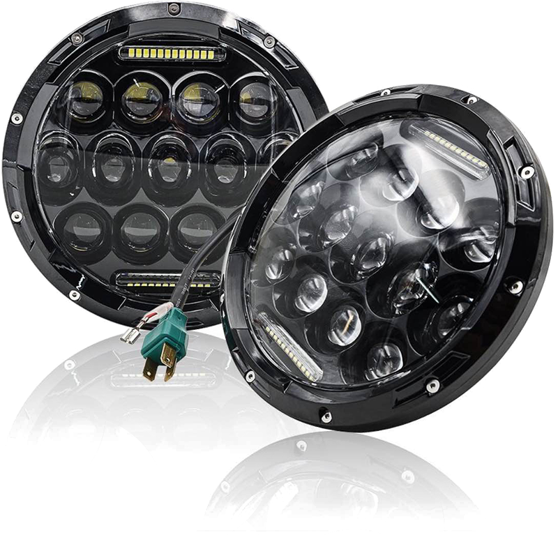 Jeep JK 52 Light Bar and LED Headlights and 2 Pods and Bracket
