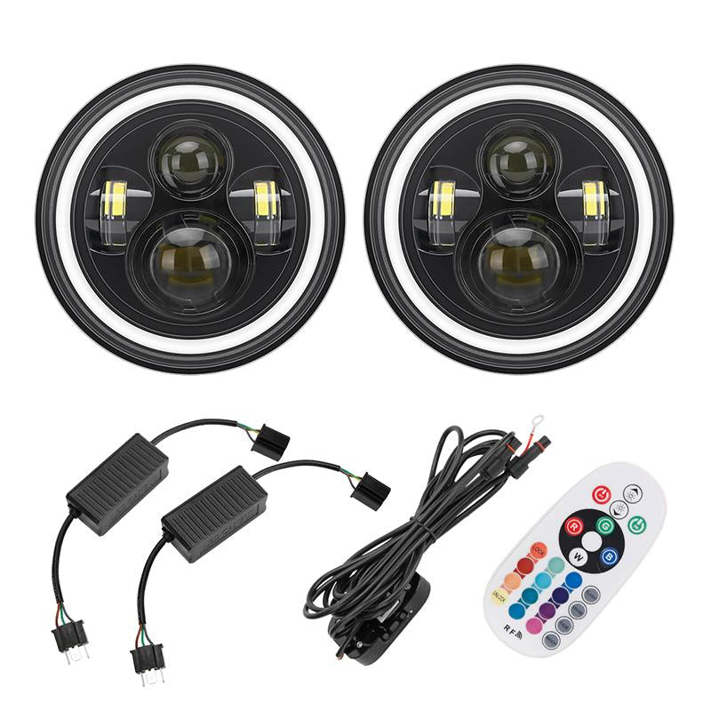 Jeep Wrangler App Remote RGB LED Headlights