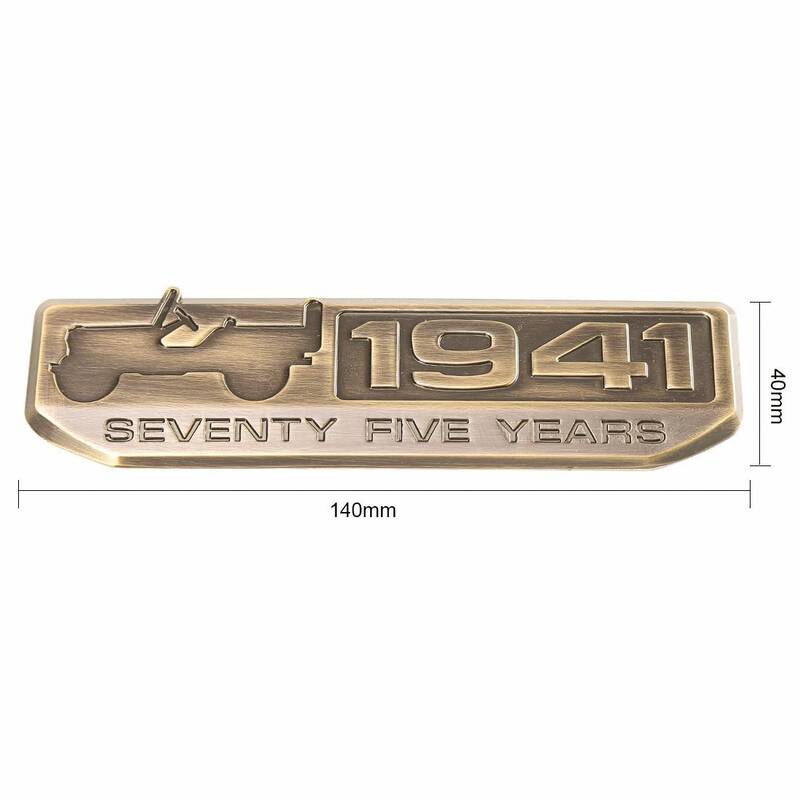 1941 Anniversary Metal Emblem For Jeep Wrangler
