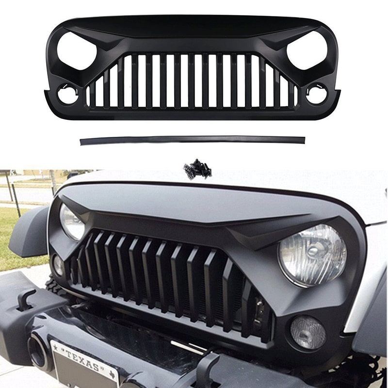 Jeep Wrangler JK Black ABS Front Grill