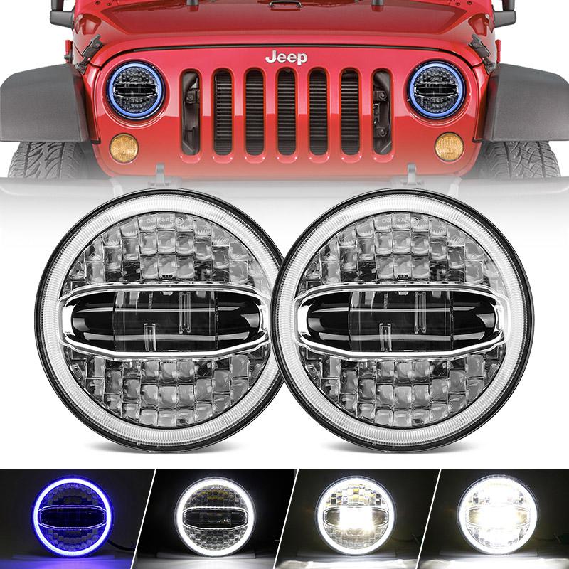 Jeep Wrangler JL Blue Halo Headlights