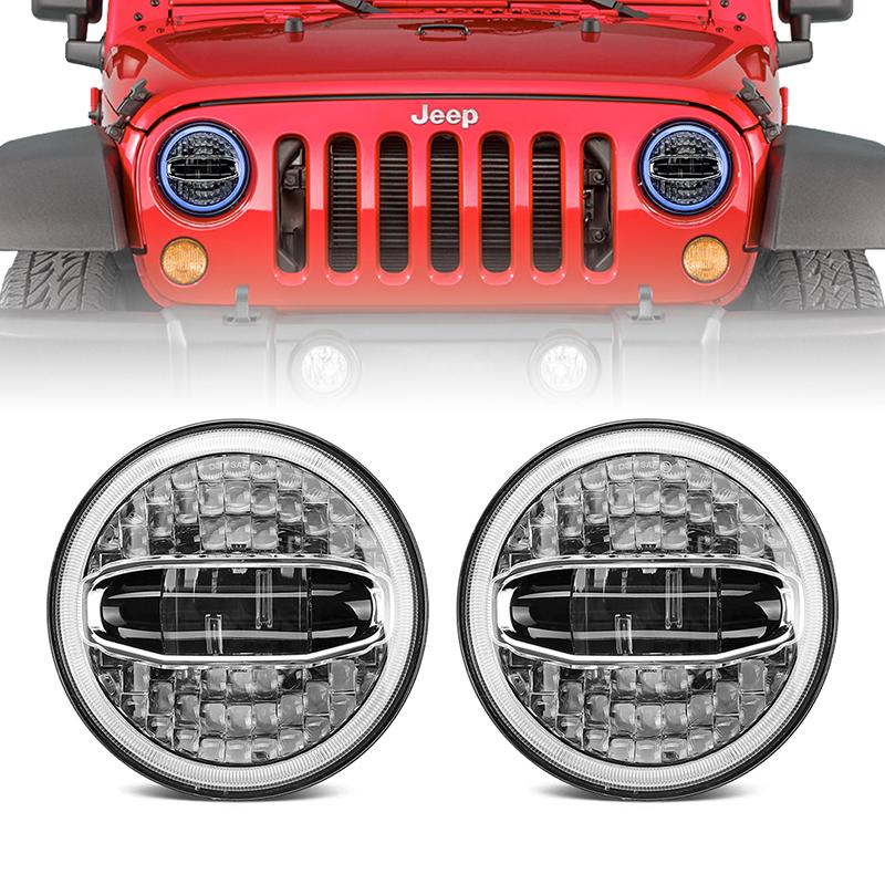 Jeep Wrangler JL Blue Halo Headlights