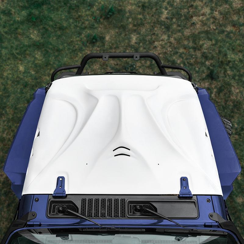 Jeep Wrangler JL Gladiator Fiberglass Hood with Open Air Scoop