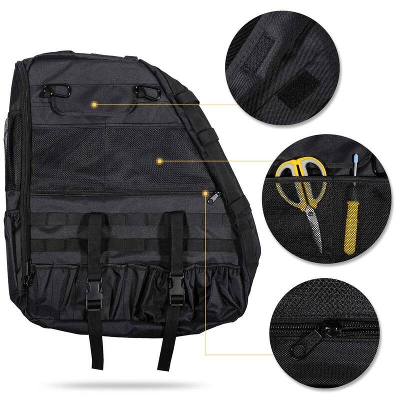 2018-later Jeep JL Rear Roll Bar Storage Bags