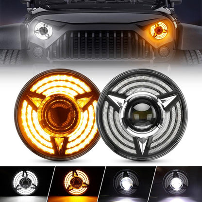 Jeep Wrangler LED Headlights with Turn Signals