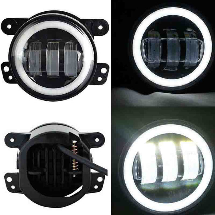 7" LED Lights Round LED Headlights With Turn Signals & Fog Lights for Jeep Wrangler JK