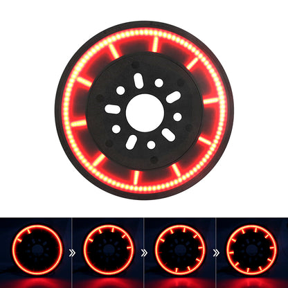 Smoked 14" Cyclone Series 3rd Spare Tire LED Brake Light For 07-18 Jeep Wrangler JK