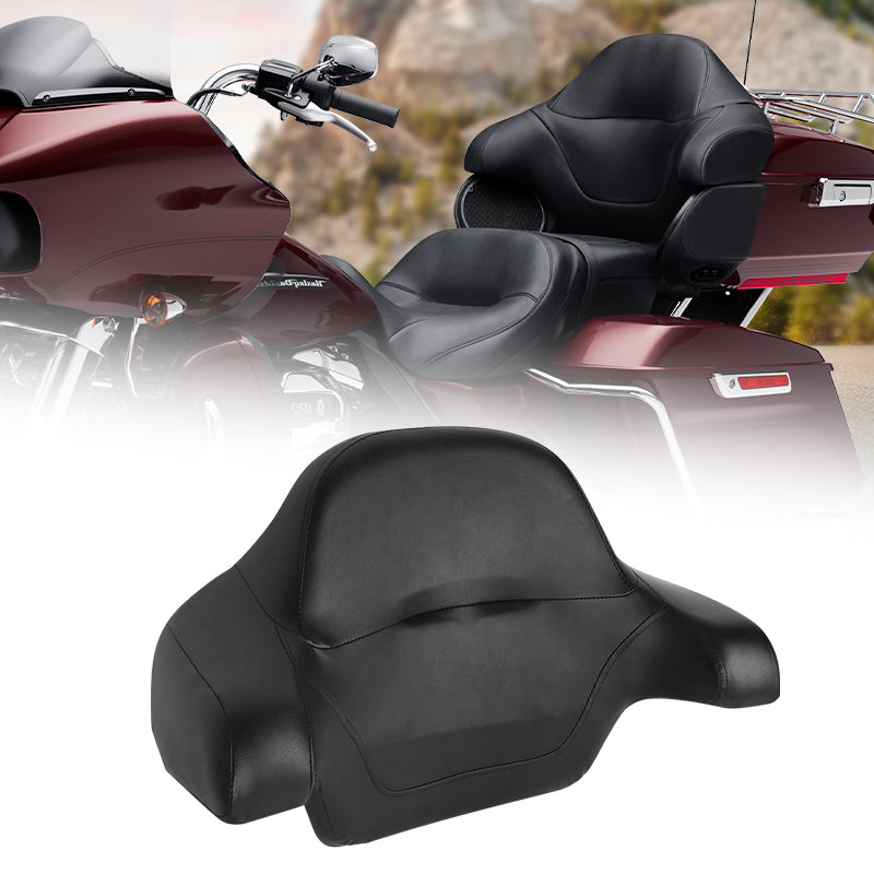 King Chopped Wrap Around Motorcycle Backrest Sissy Bar Pad Fit For Harley Davidson Touring 14-18